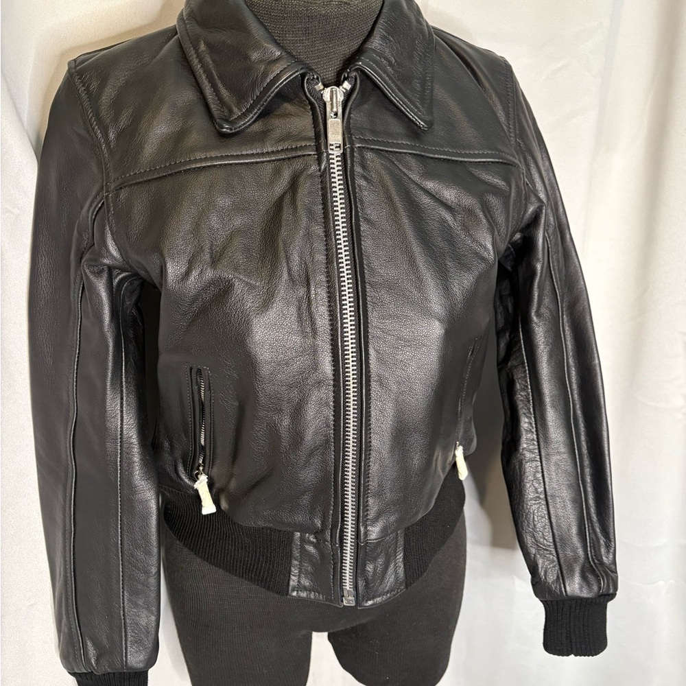 Classic Black Leather Jacket for Women